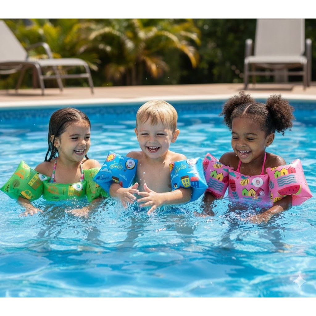 Boia De Braço Infantil Mor Criança Segurança Piscina Praia 30cm x 15cm - Rosa Verde Azul em Oferta na Shopee