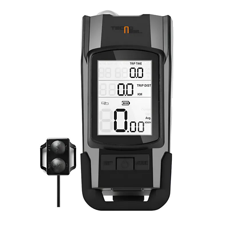 Lanterna Led De Bike Farol De Alto Brilho T6 4 Modos De Luz Com Velocímetro E Buzina Recarregável em Oferta na Shopee