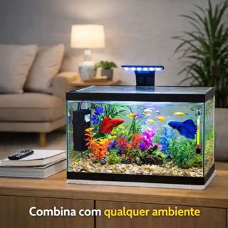 Aquário para peixes com enfeite ideal para peixe betta comprimento 35cm largura 17cm altura 22cm em Oferta na Shopee