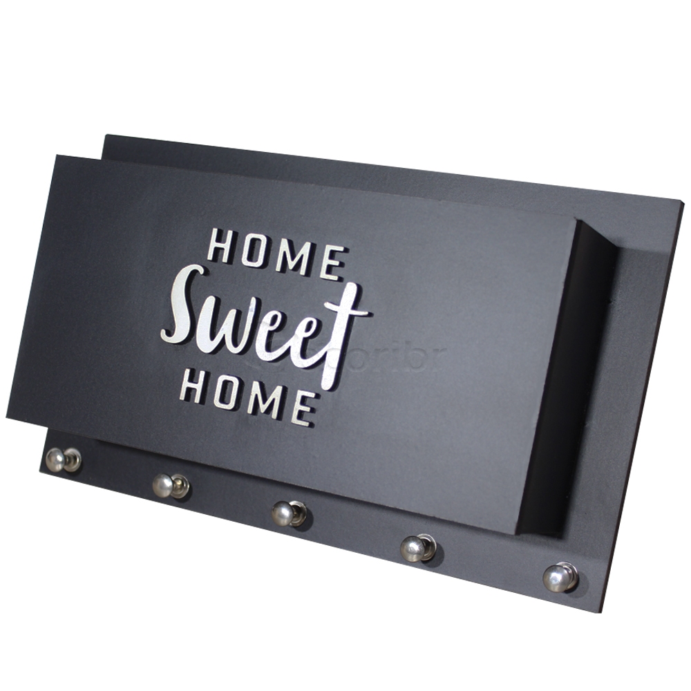 Porta Chaves com Prateleiras para Oculos Carteira Cartas Contas Correspondencia Sweet Home Decori Br