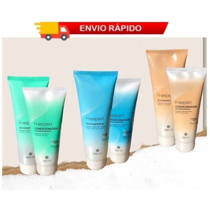 Kit Shampoo E Condicionador Linha H Expert Hinode Todos Tipos De Cabelos I Oleosos E Danificados