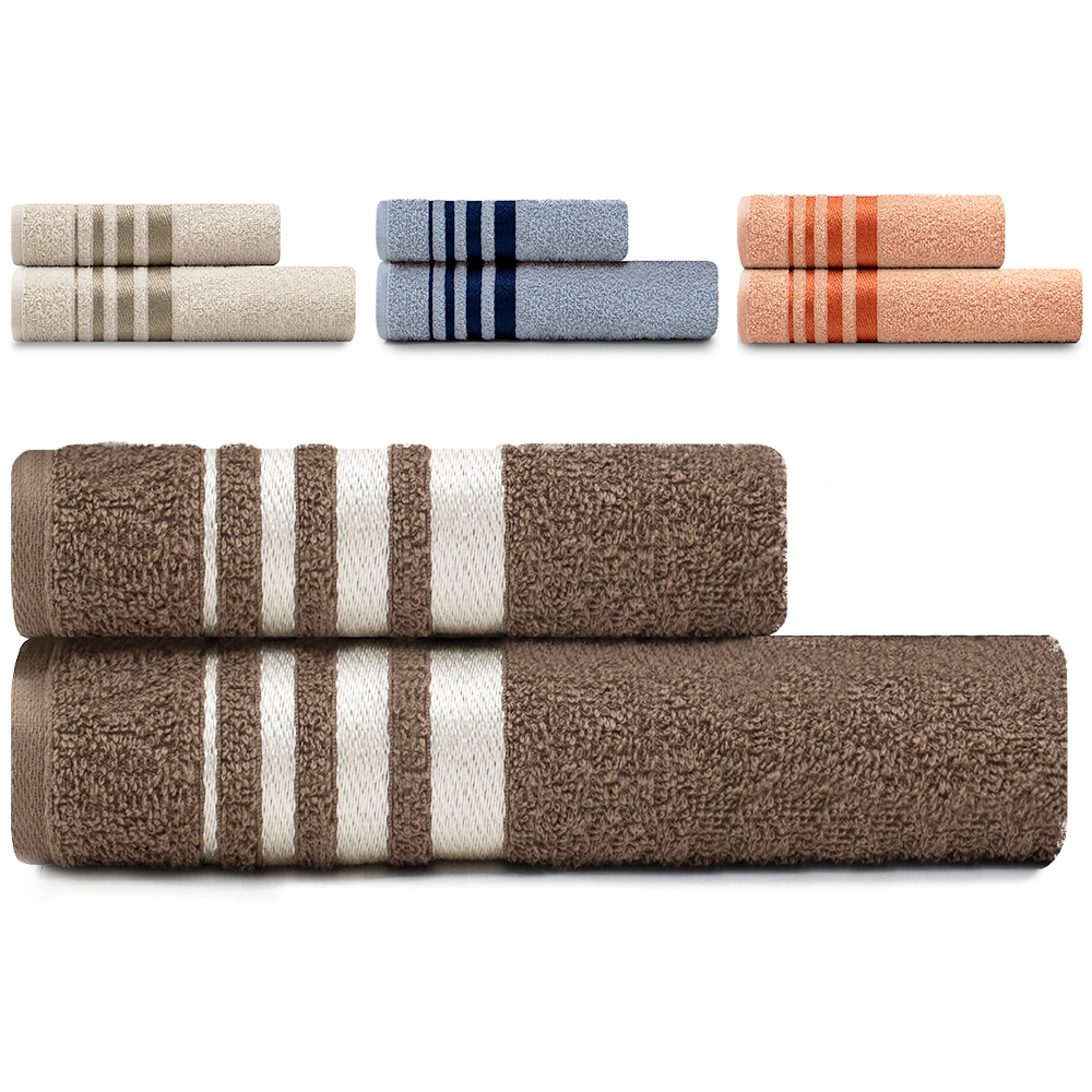 Jogo de Toalhas 100 Algodão 2 Peças Banho e Rosto Karsten Emcompre em Oferta na Shopee