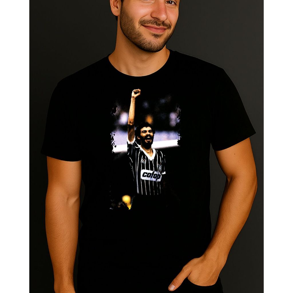 Camiseta Sócrates | Diretas Já Corinthians Futebol 100% Algodão Unissex
