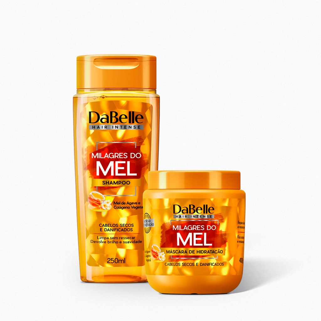 Kit DaBelle Hair Intense Milagres do Mel - Shampoo + Máscara - (2 itens) em Oferta na Shopee