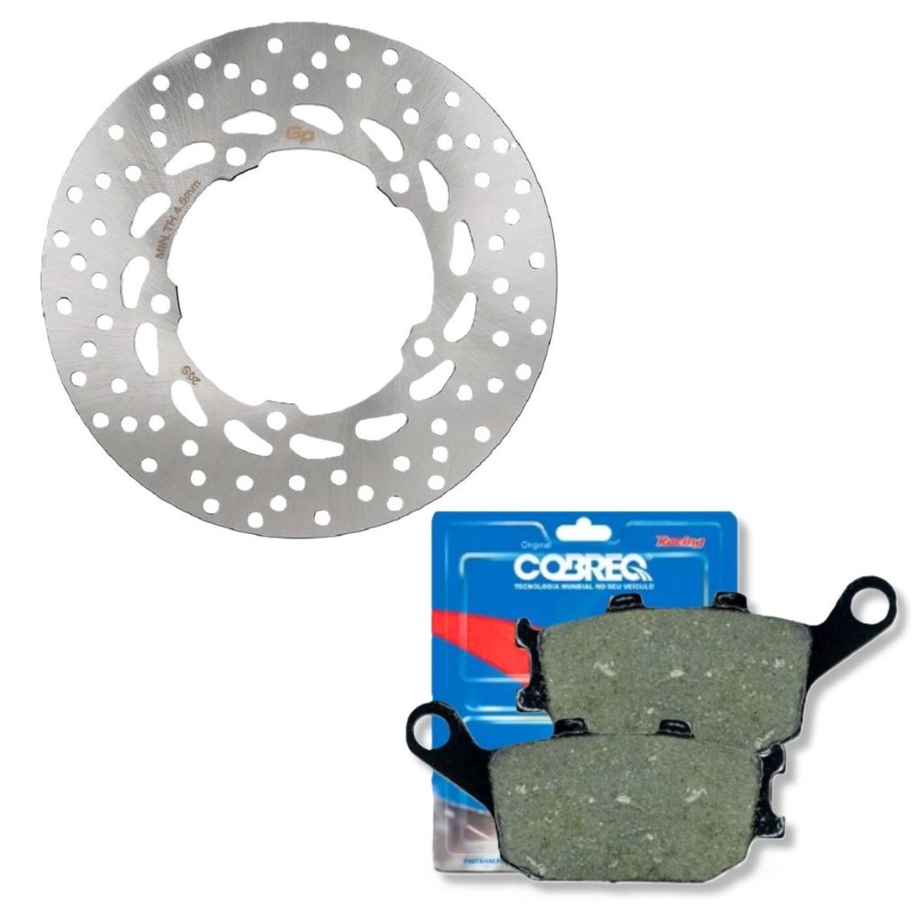 Disco de Freio Traseiro Xj6 600 2013-2019 + Pastilhas Cobreq (Semimetálica)