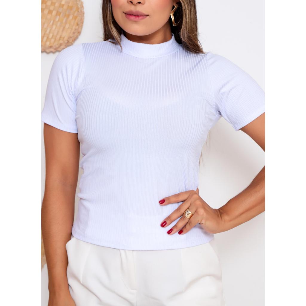 Blusa Gola Alta Feminina Canelada– Básica, Confortável e Estilosa