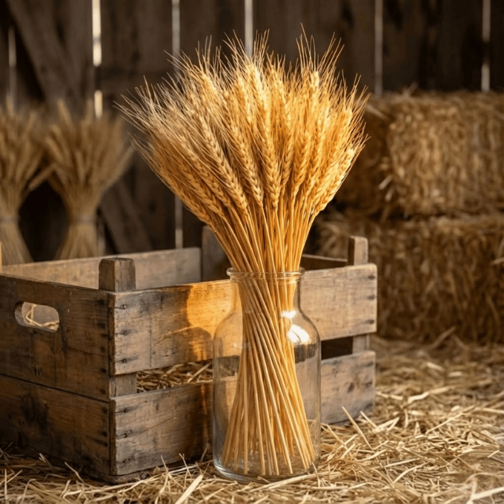 Trigo Seco Natural 40/80/160/200/400 Hastes – P/Decoração Rústica, Arranjos e Vaso Decorativo em Oferta na Shopee