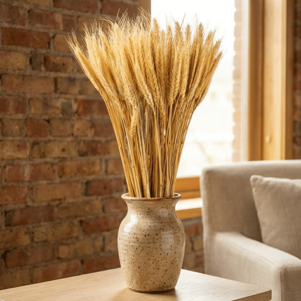 120 Hastes de Trigo Premium Seco para Decoração - Arranjos, Flores Desidratadas, Vaso Decorativo