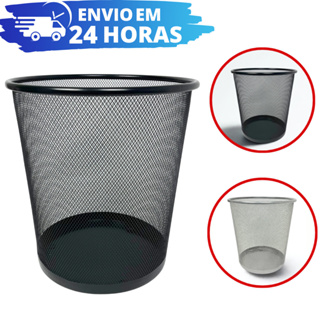 Lixeira Metal Aramado Cesto Lixo Escritório Reforçado 10 L em Oferta na Shopee