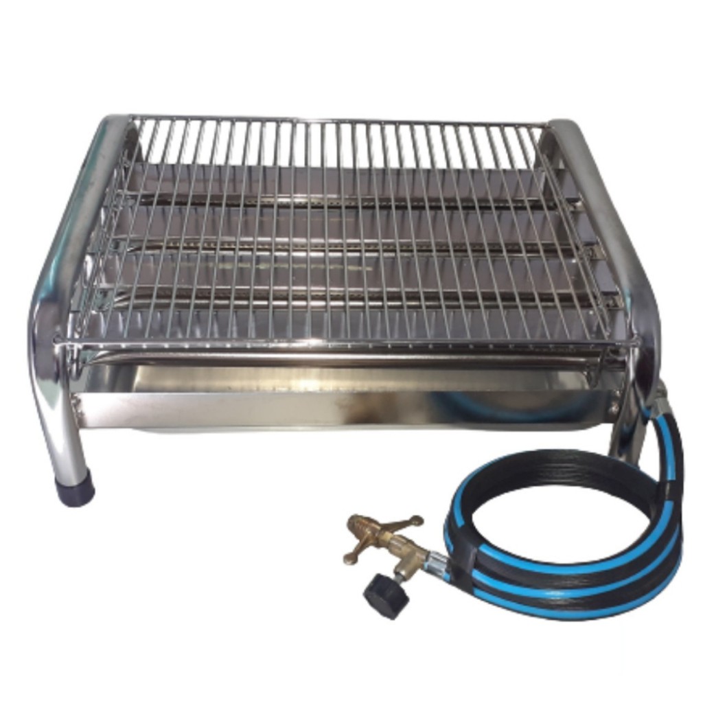 Imagem Churrasqueira a Gás De Bancada com 4 Queimadores Potente Já incluso Mangueira e Registro de Gás