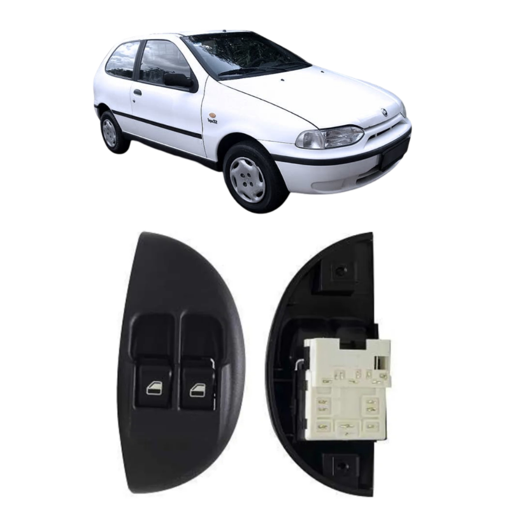 Botão Vidro Elétrico Duplo Fiat Palio Siena Strada 6 Pinos