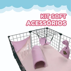 Acessórios para cercado Porquinho da Índia Coelho Toca Rede Porta Feno Tenda de Soft