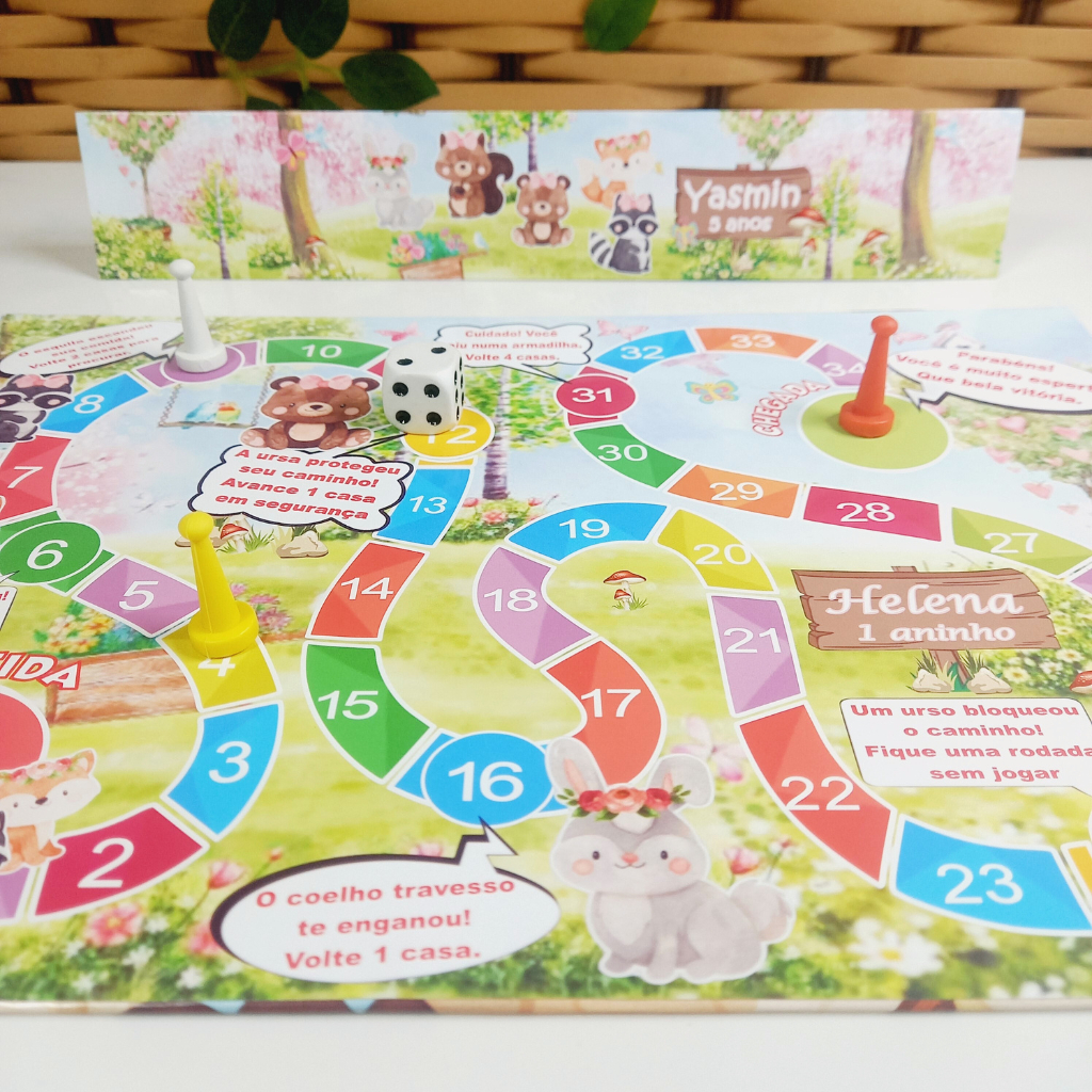 Jogo de Tabuleiro Personalizado Infantil – Jogo da Cobrinha Lembrancinha Festa em Oferta na Shopee