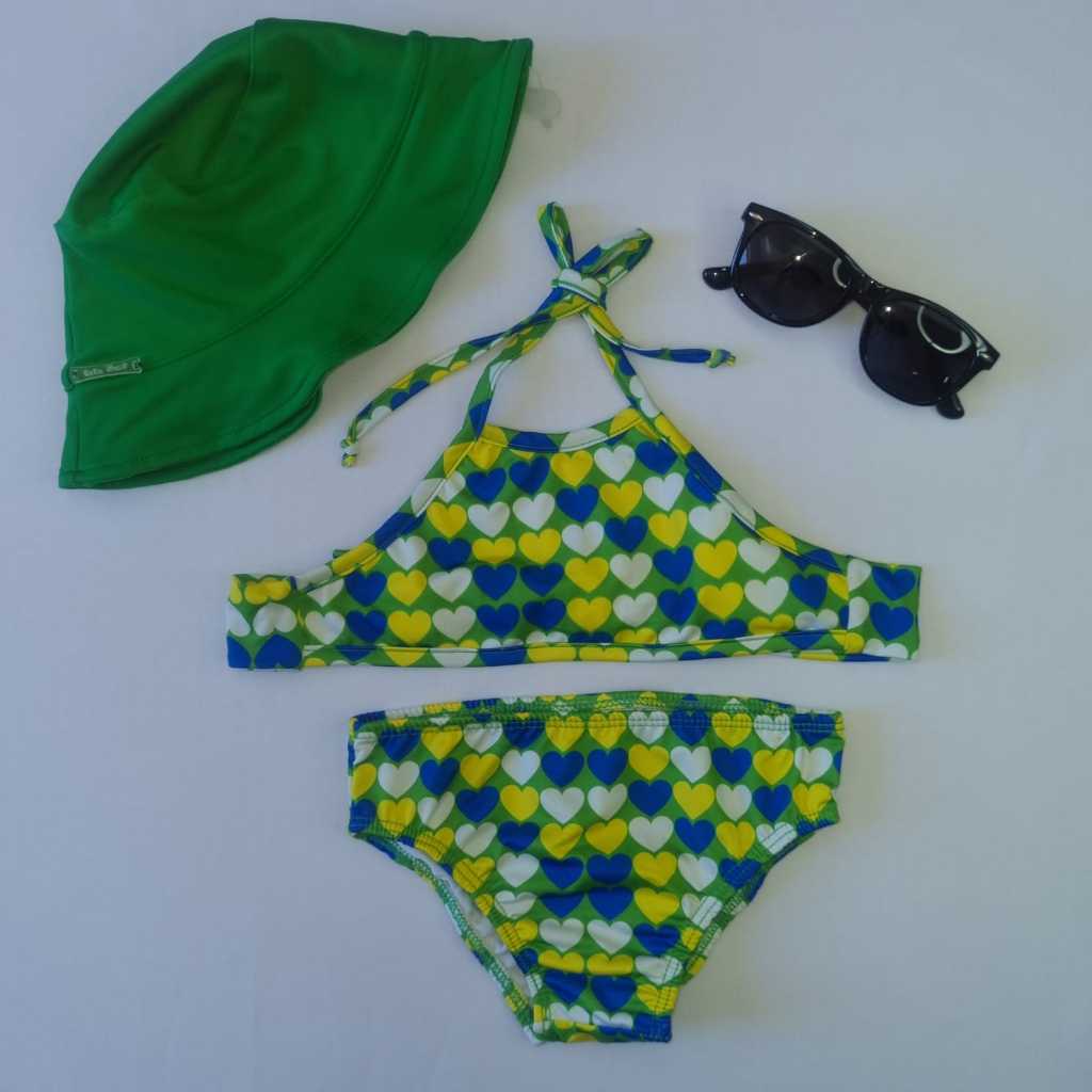 Biquíni Infantil Menina Brasil proteção solar moda praia piscina Tubekids