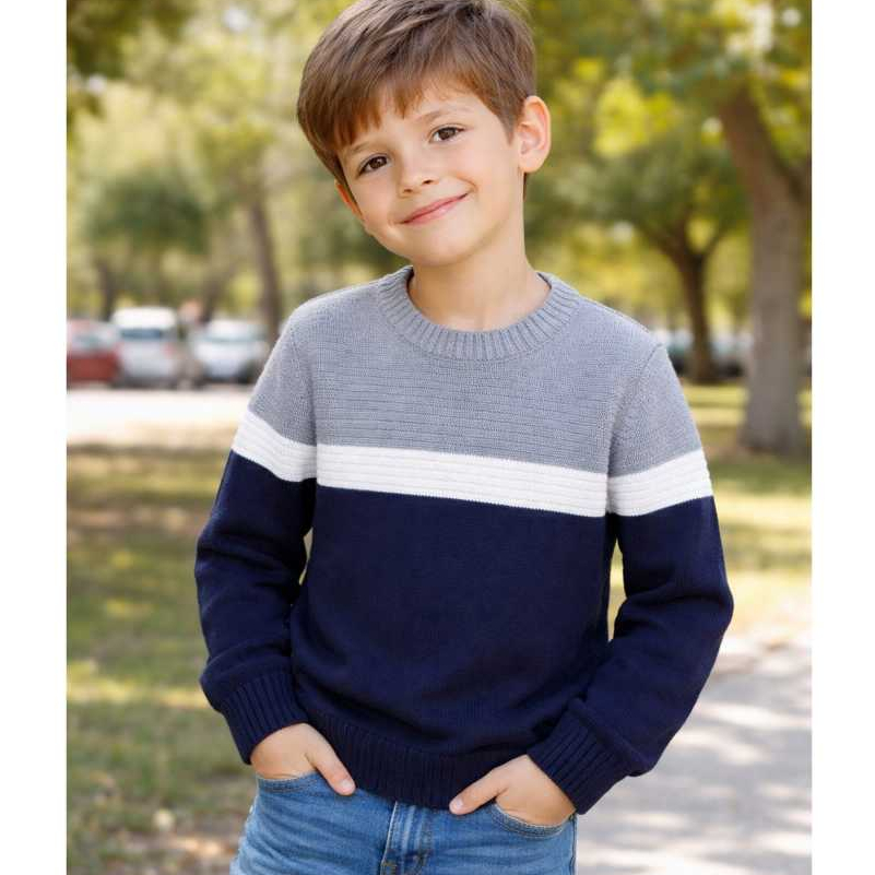 Suéter Infantil Masculino Tricot - Tamanho 02 ao 14 em Oferta na Shopee