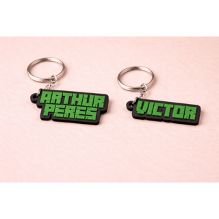 Chaveiro Minecraft Personalizado Nome Volta as Aulas Material Escolar Lembrança em Oferta na Shopee