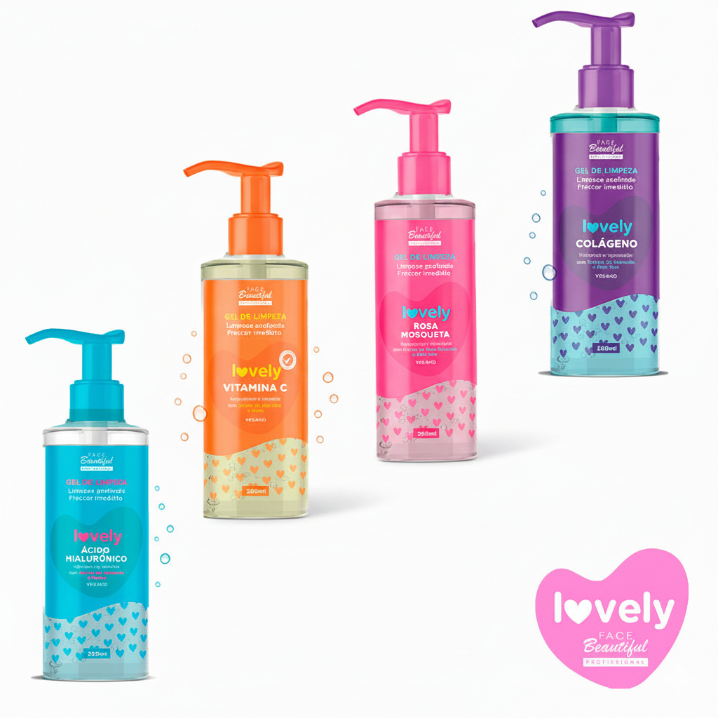 Gel de Limpeza Fácial Lovely Pump Face Beautiful 200ml