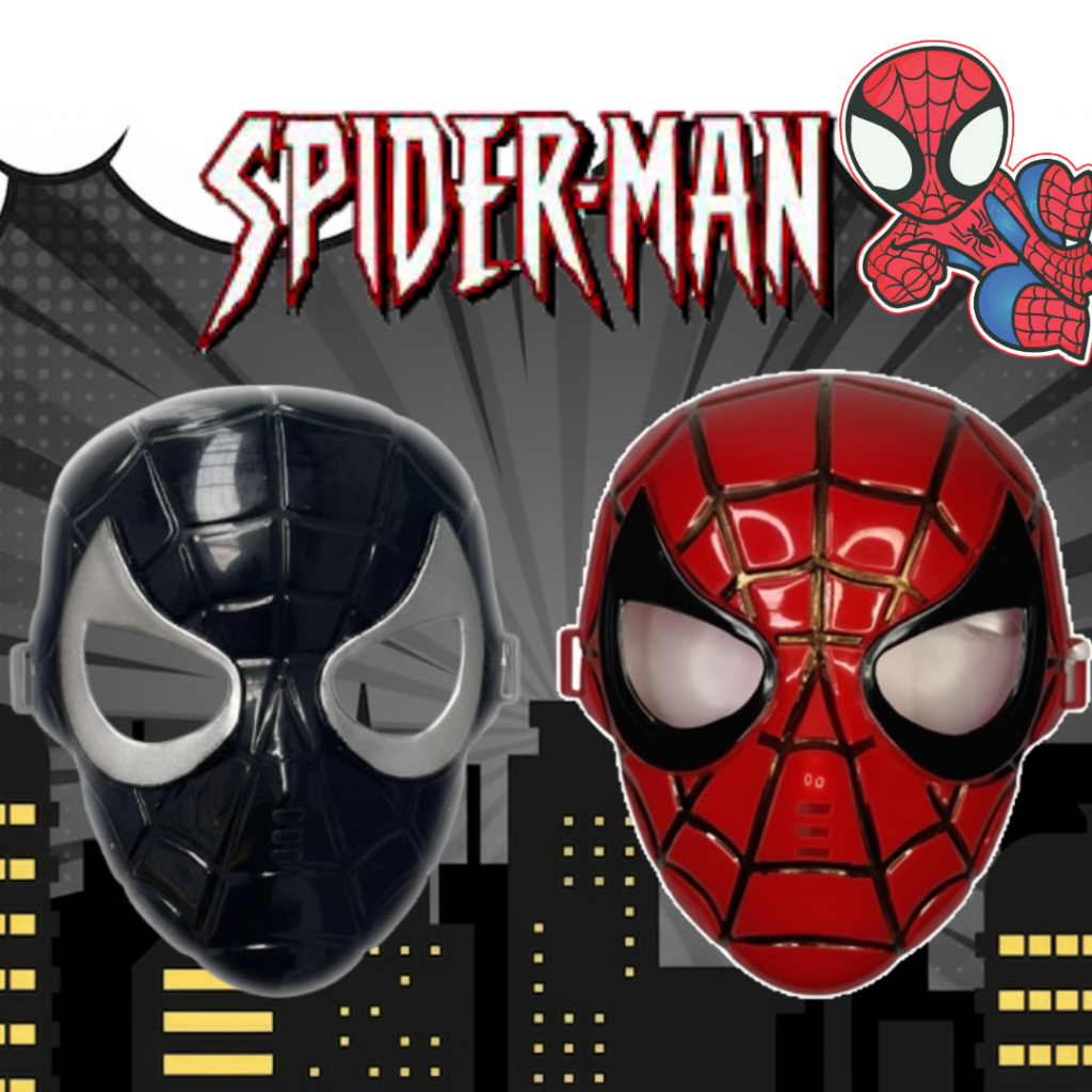 Conjunto 2 Máscaras Homem Aranha Adulto para Festa e Cosplay