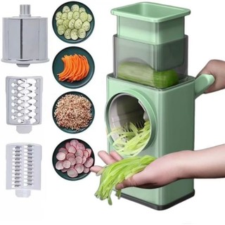 Fatiador Legumes Cortador Vegetais Manual 3 em 1 Multiuso Cozinha Giratorio Manivela