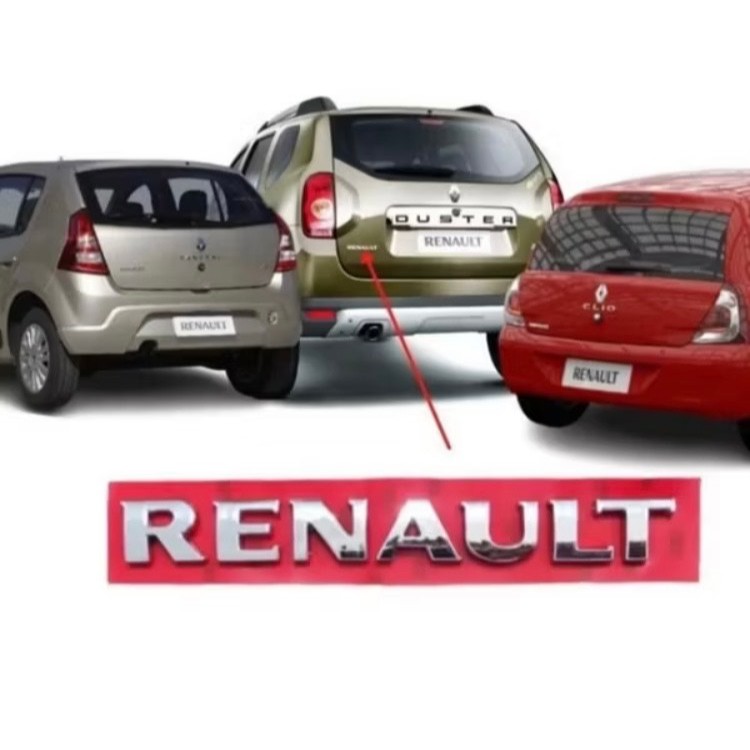 emblema letreiro Renault modelo Duster Logan Clio ano 2010 a 2021 todos cromado