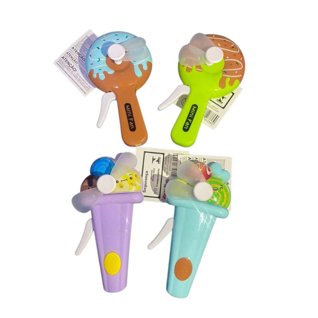Mini Ventilador Infantil Manual de Mão Portátil Sem Pilhas Fofo Colorido Leve Refrescante para Calor