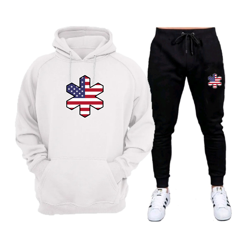 Conjunto Moletom Blusa+Calça Flanelada Estampa Tuff Eua Super Confortavél