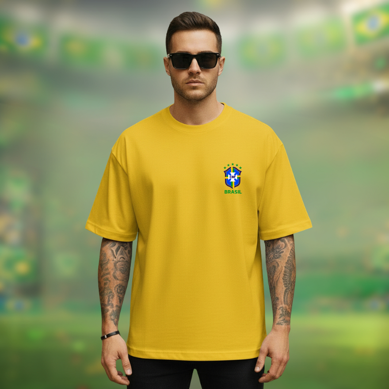 Camiseta Brasil Seleção Brasileira CBF 100% Algodão Várias Cores