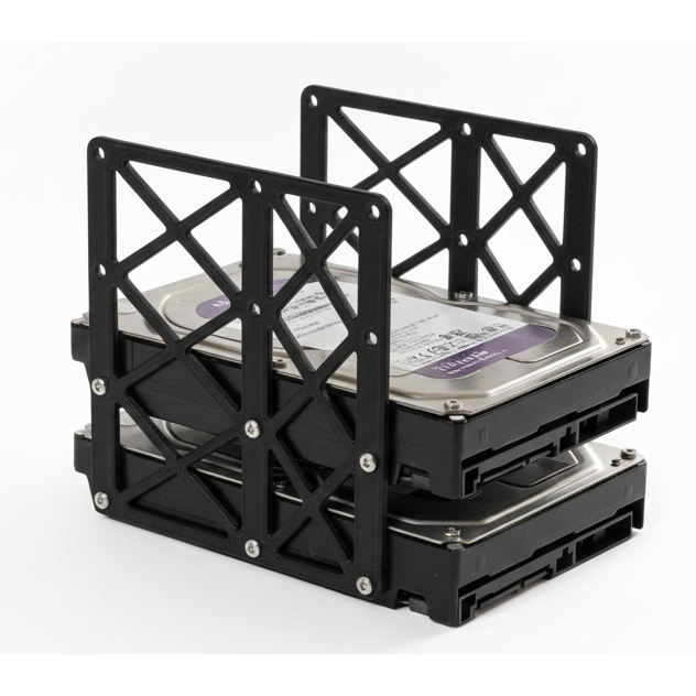 Suporte Rack Vertical até 4 HDs ou SSDs 3.5 Caddy
