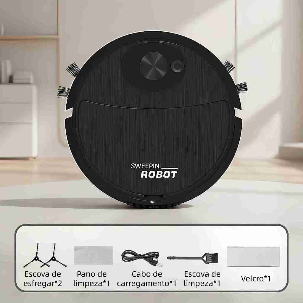 Robô Aspirador De Pó 4 em 1 para Limpeza Doméstica – Varredura, Sucção, Esfregação e Esterilização em Oferta na Shopee