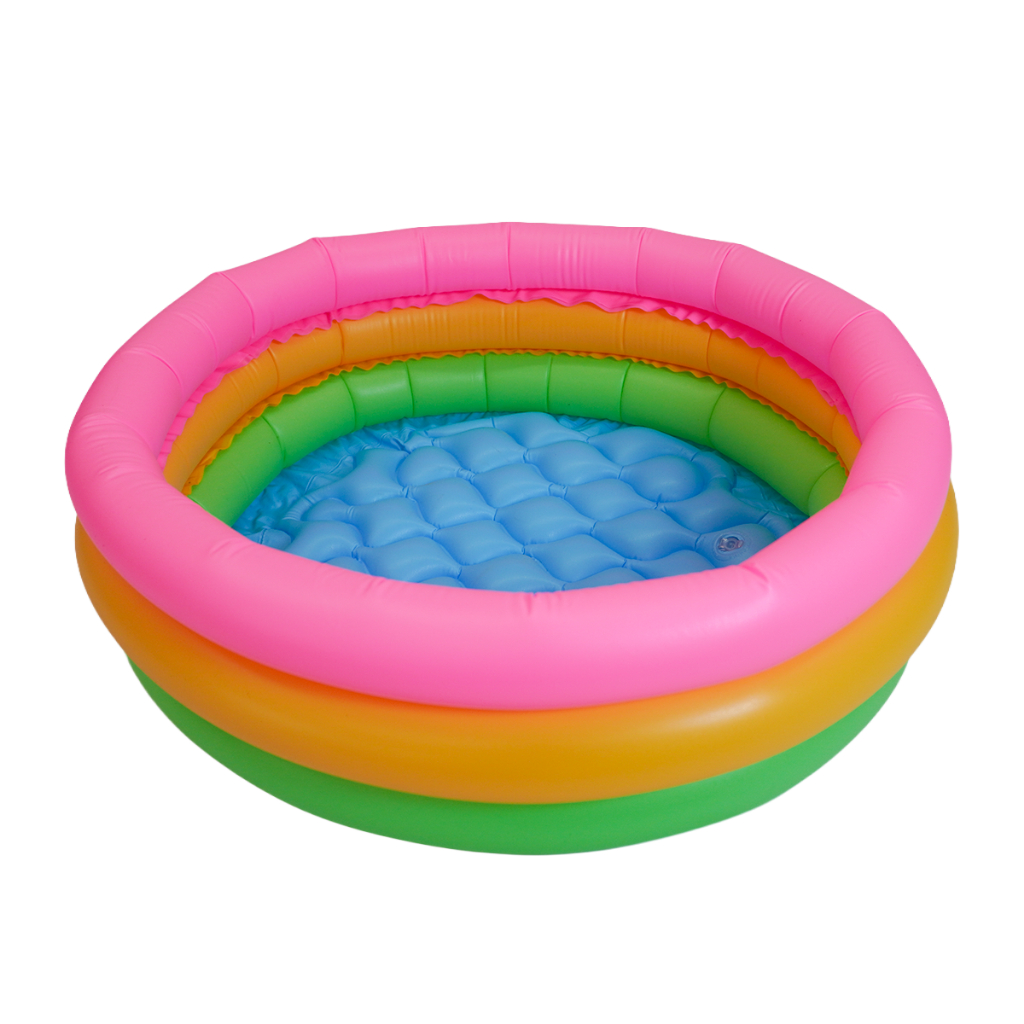 Piscina Banheira 40 Litros Colorida 62cm - Fundo Azul Inflável - 3 Camadas Infláveis - PVC Resistente - QUEEN SHOP em Oferta na Shopee