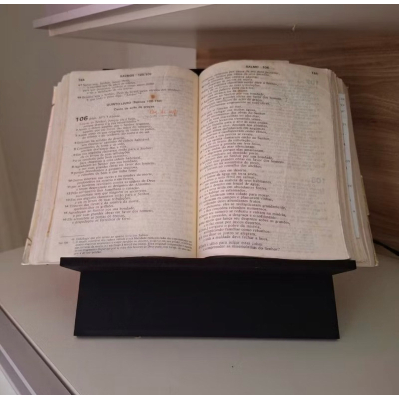 Suporte Porta Livro Bíblia MDF  Organizador Resistente Decorativo Leitura Estudo