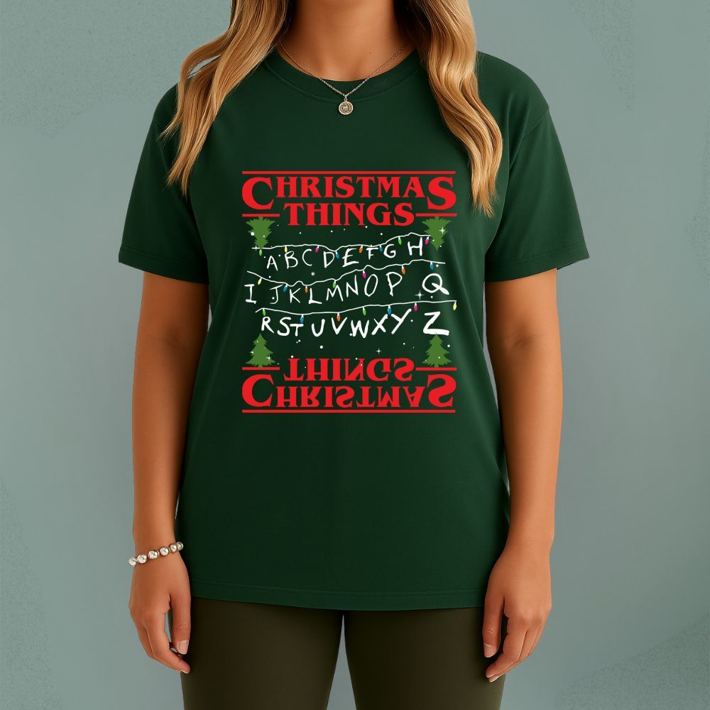 Camiseta Feminina Strange Thing Natal Série Seriado Camisas 100% Algodão Unissex