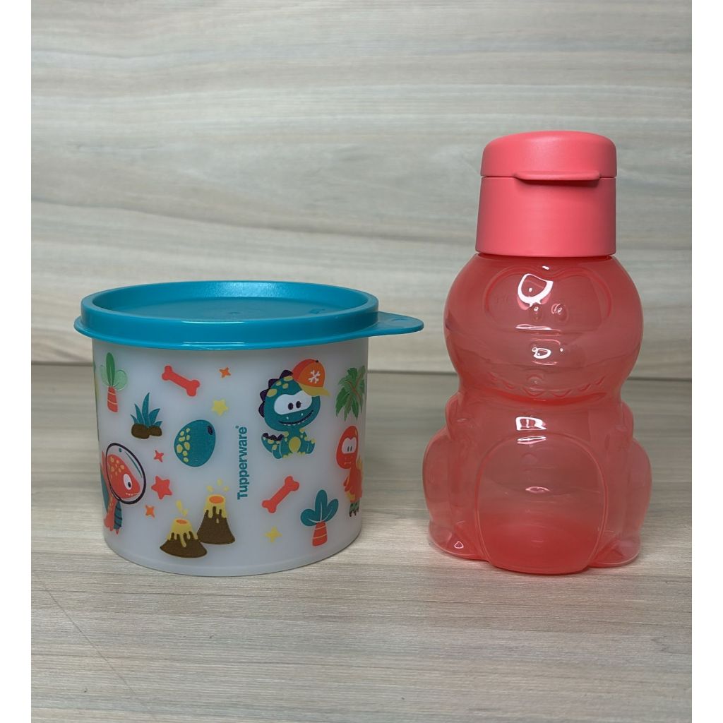 Tupperware Kit Dino Carol 2 peças Redondinha 500 + Eco Kids 350