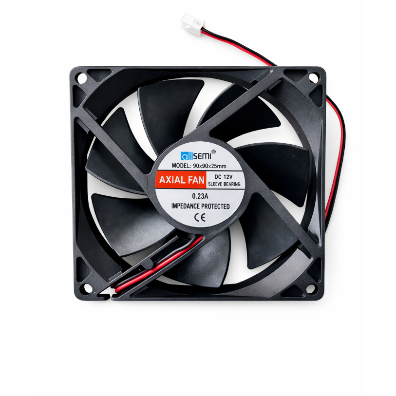 Ventoinha Cooler 90x90x25 90mm 9cm 12v 0,23a Conector 2 Pinos