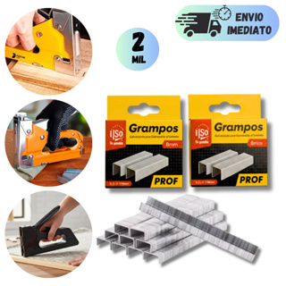 CONJUNTO 2 MIL KIT GRAMPOS 8MM PARA GRAMPEADOR TAPECEIRO PROFISSIONAL PARA TAPEÇARIA E CASA em Oferta na Shopee
