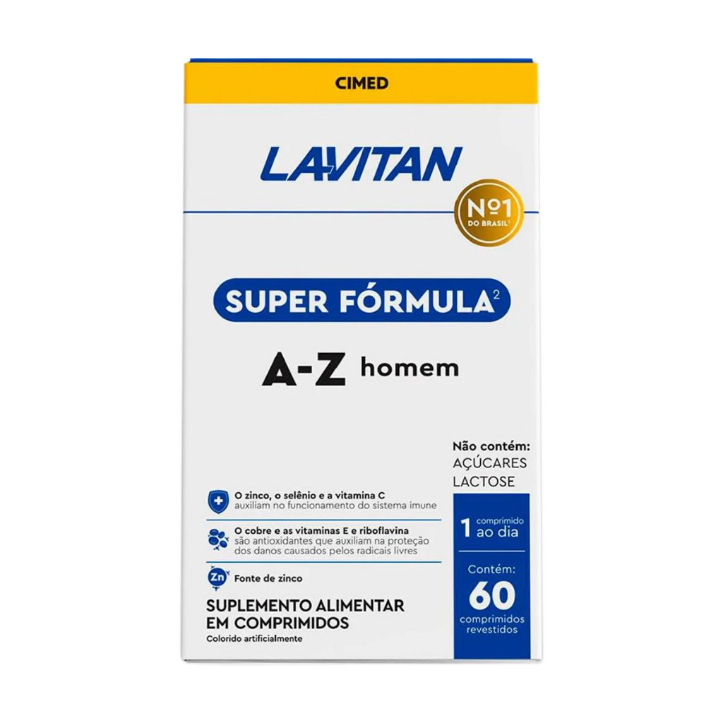Lavitan Super Fórmula A-Z Homem 60 comprimidos