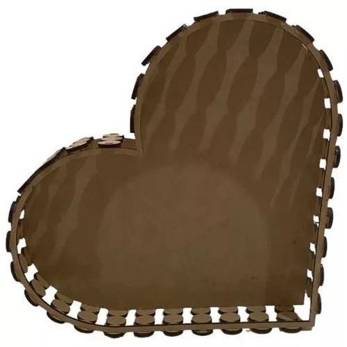 Kit 10 Bandeja Pérola Coração M - MDF cru — imagem 2 de 2