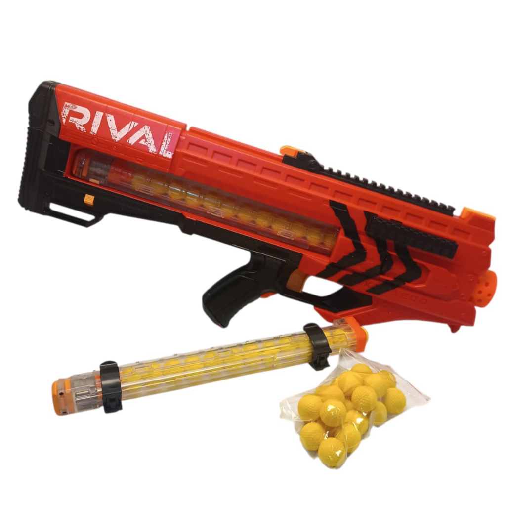 Nerf Rival Zeus Blaster Mxv1200 Lançador + Bolas Vermelho Nerf (Usado)