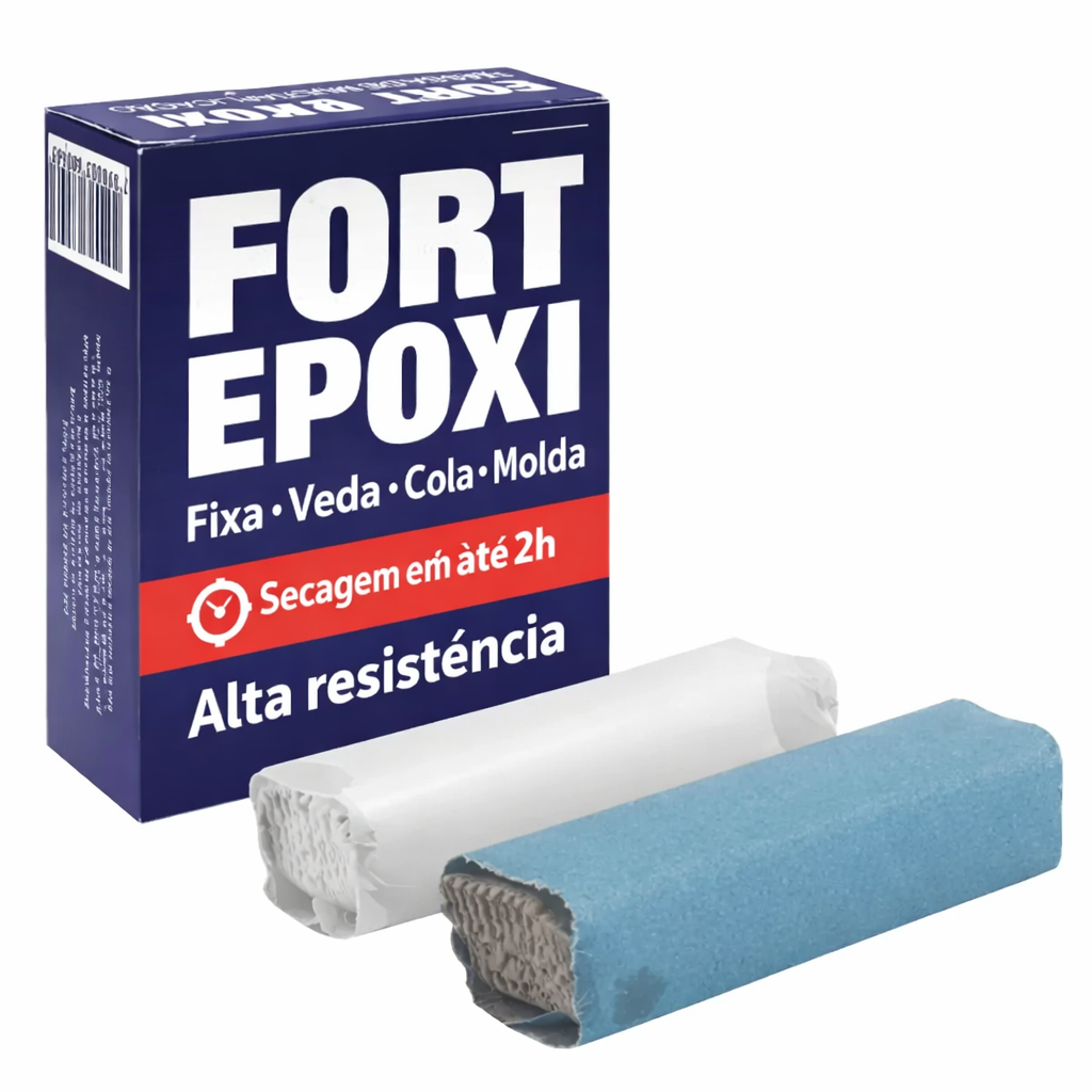 Massa Adesiva Epóxi Fort Epóxi Cola Secagem Rápida 50g ou 100g