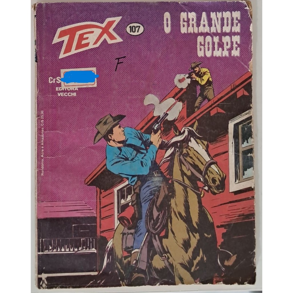 Gibi HQ - TEX nº 107 - Editora Vecchi - O grande golpe - 1980 - 1ª Edição