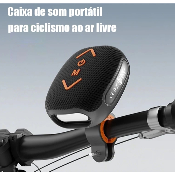 Detalhes do Caixinha De Som Bluetooth Para Bike e Moto com rádio FM, Recarregável
