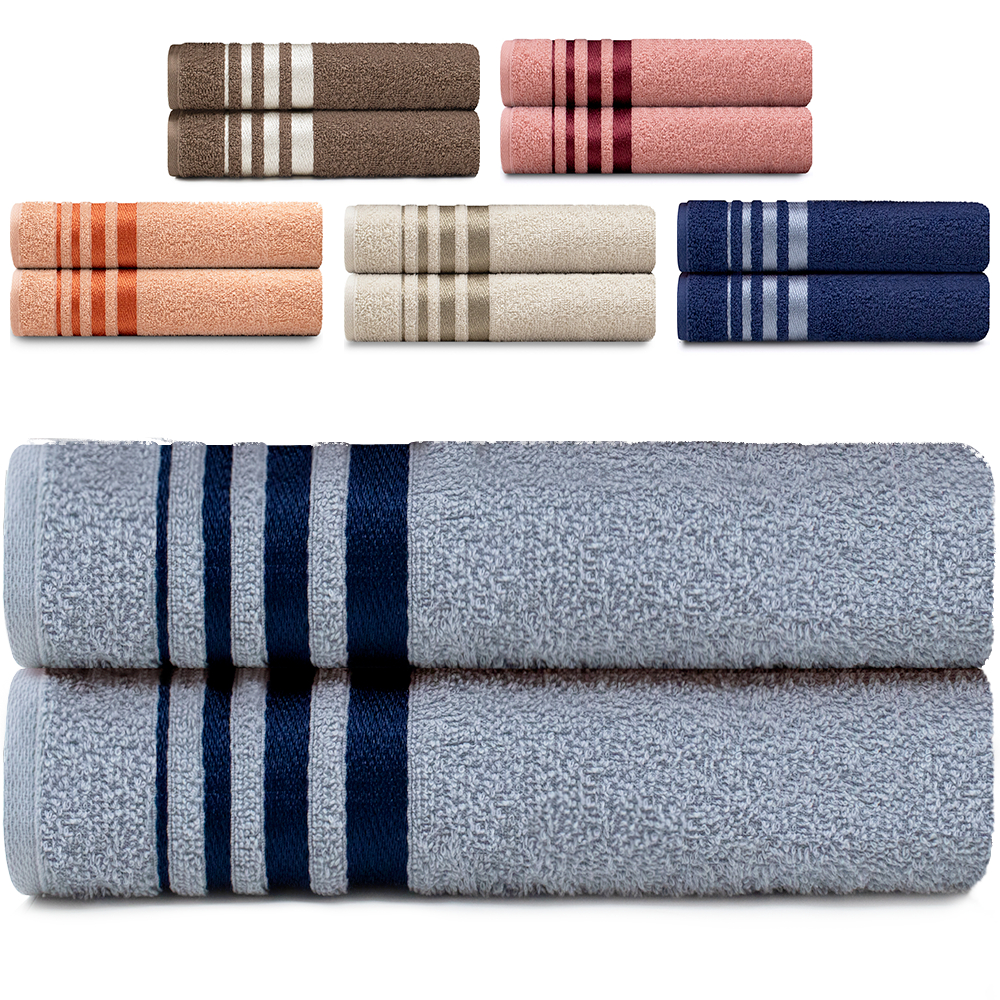 Jogo de Toalhas de Banho 100 Algodão 2 Peças Karsten Emcompre em Oferta na Shopee