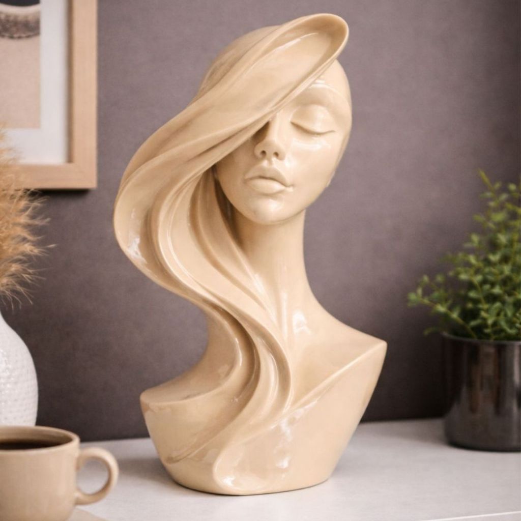 Estátua Feminina Decorativa Escultura Mulher Decoração Sala Quarto