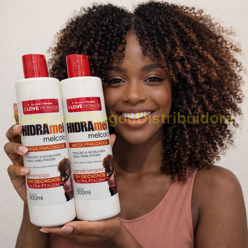KIT Mel Cola 2 Produtos SHAMPOO + CONDICIONADOR 500ml Cada Hidratante Cacheados Ondulados Crespos