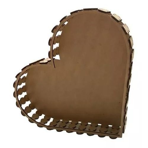 Kit 10 Bandeja Pérola Coração M - MDF cru em Oferta na Shopee