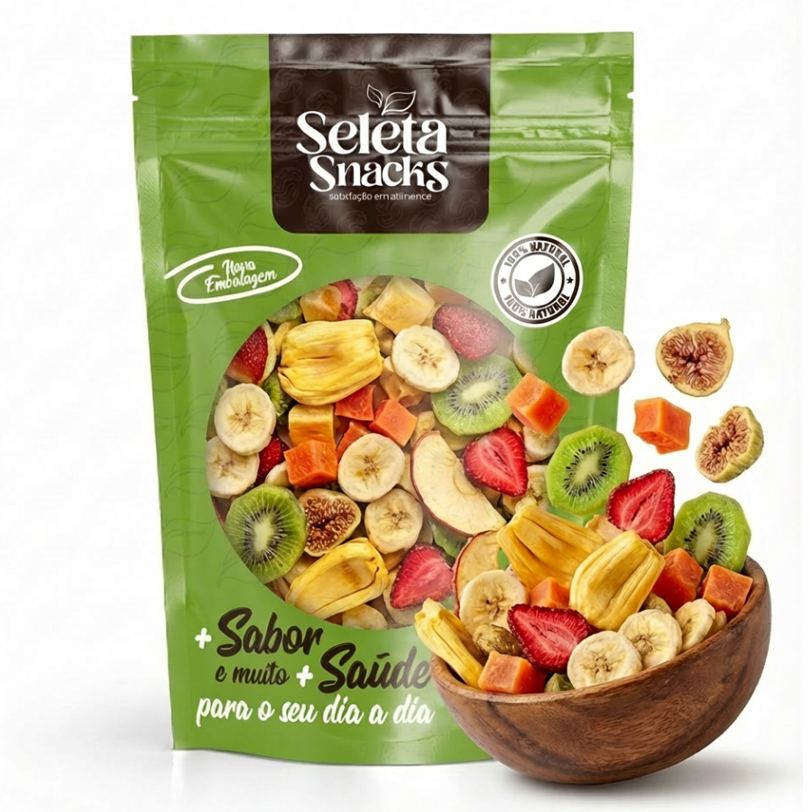 Mix Frutas Tropicais Desidratadas Chips 100% Natural Premium 1kg em Oferta na Shopee