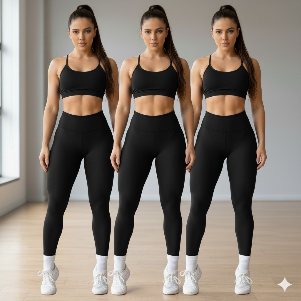Kit Calça Legging Tecido Suplex Ideal Academia Yoga Musculação Pilates Ginástica Exercício Fitness Super Confortável