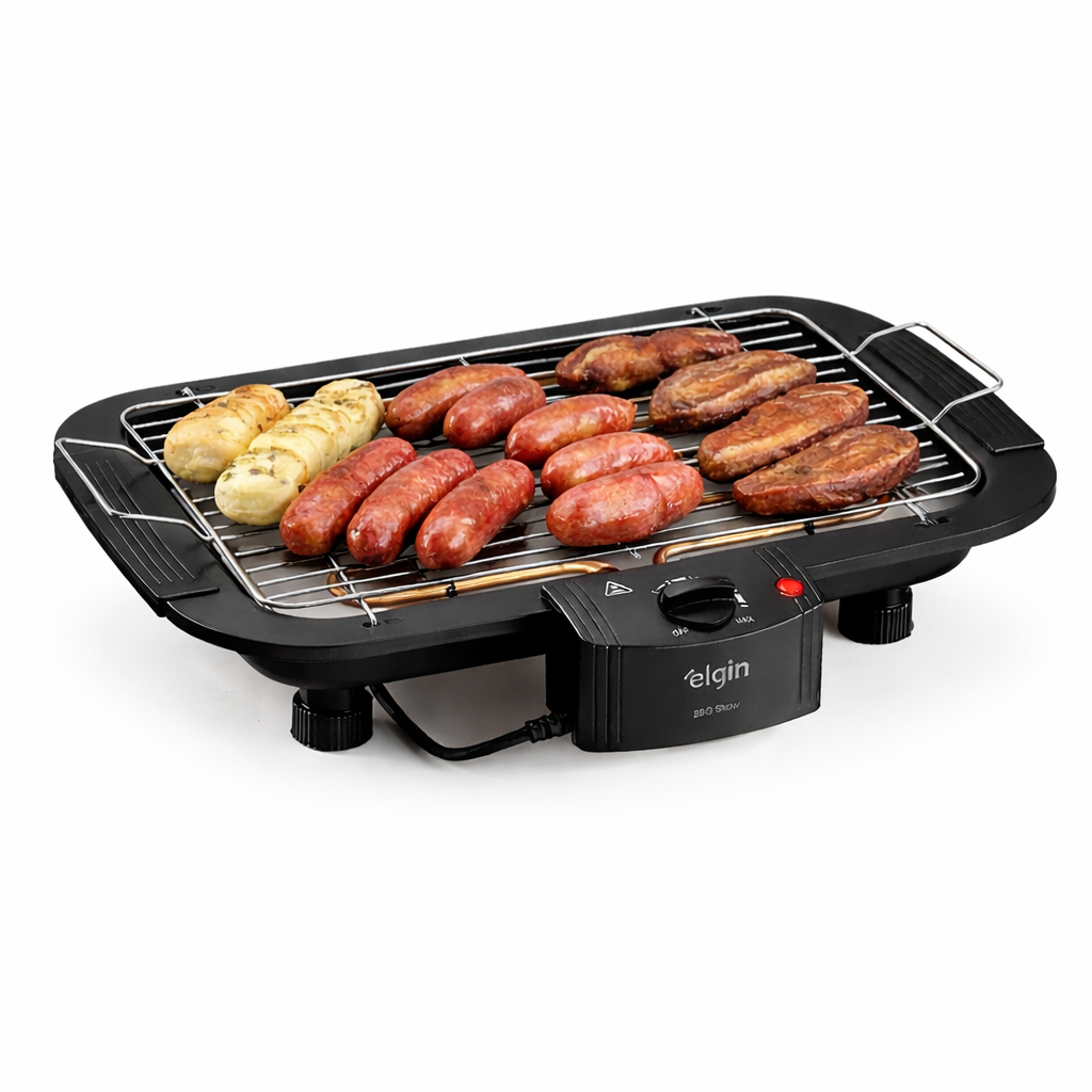 Churrasqueira Elétrica Elgin BBQ Show Mesa Anti-Fumaça Ideal para Apartamento