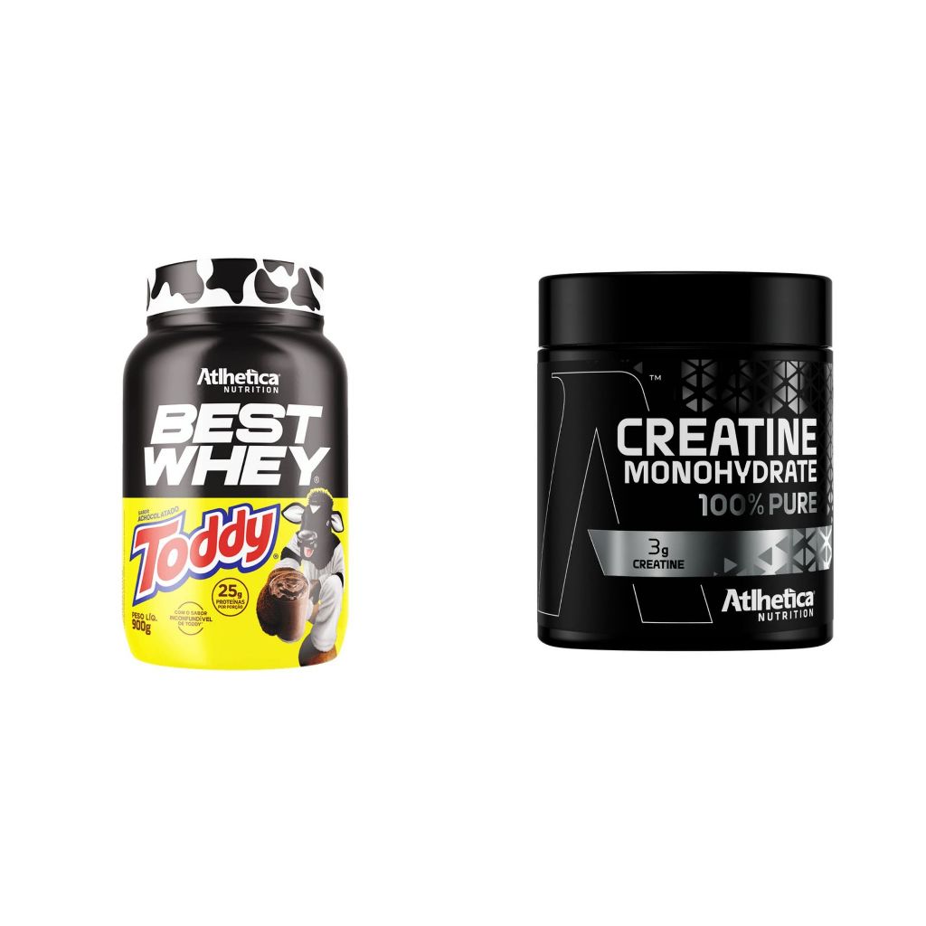 Kit Atlhetica Best Whey 3w e Creatina 300g Whey 3w Creatina 300g