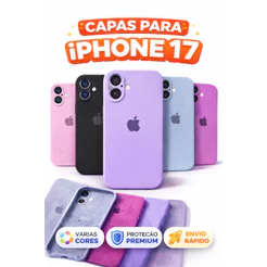 Capinha Aveludada Premium iPhone 17 com Proteção Fechada para Câmera